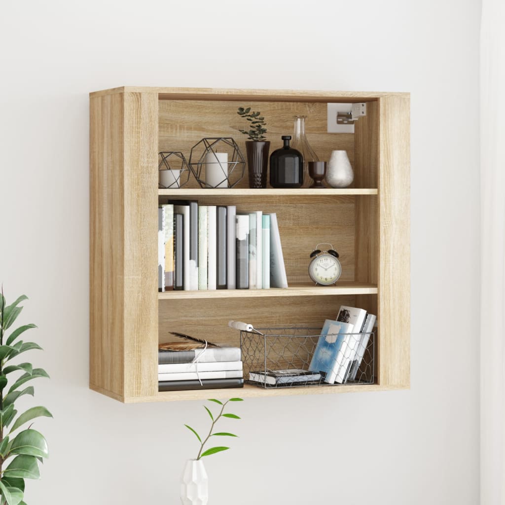 Wall cabinet, sonoma oak, 80x33x80cm, engineered wood