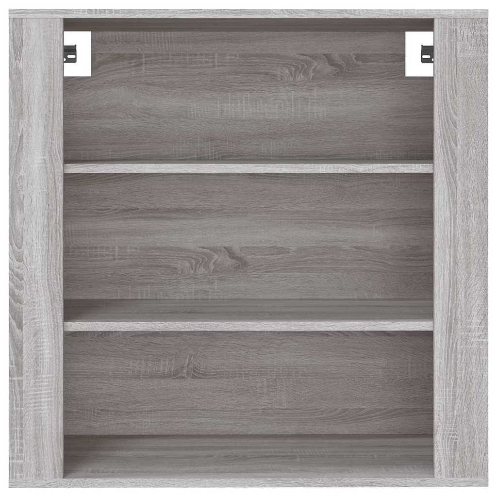 Wall cabinet, grey oak, 80x33x80cm, engineered wood