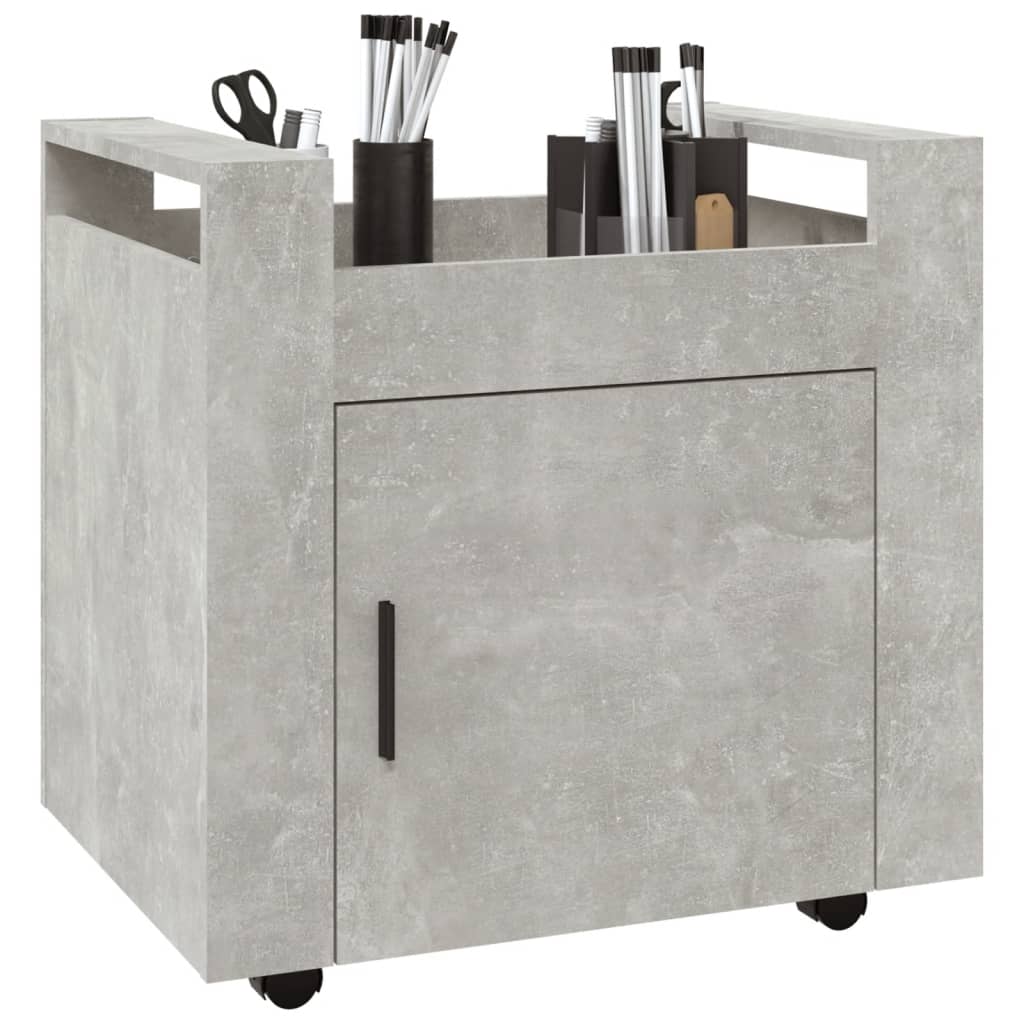 Desk shelf, concrete grey, 60x45x60cm, wood