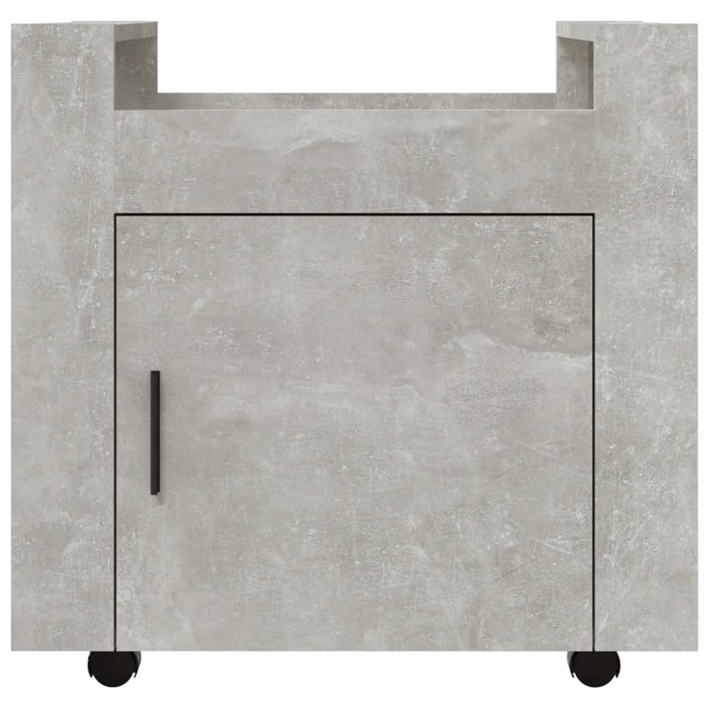 Desk shelf, concrete grey, 60x45x60cm, wood