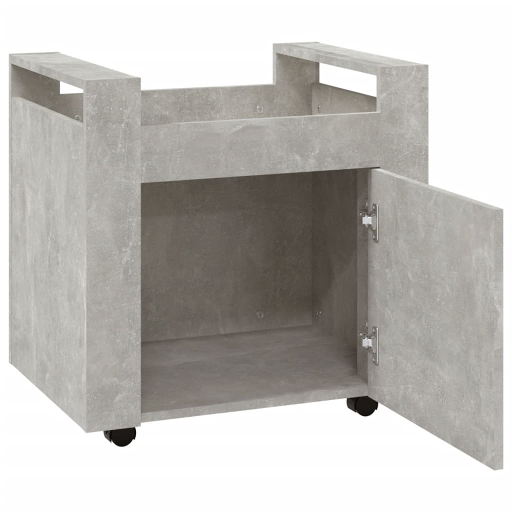 Desk shelf, concrete grey, 60x45x60cm, wood