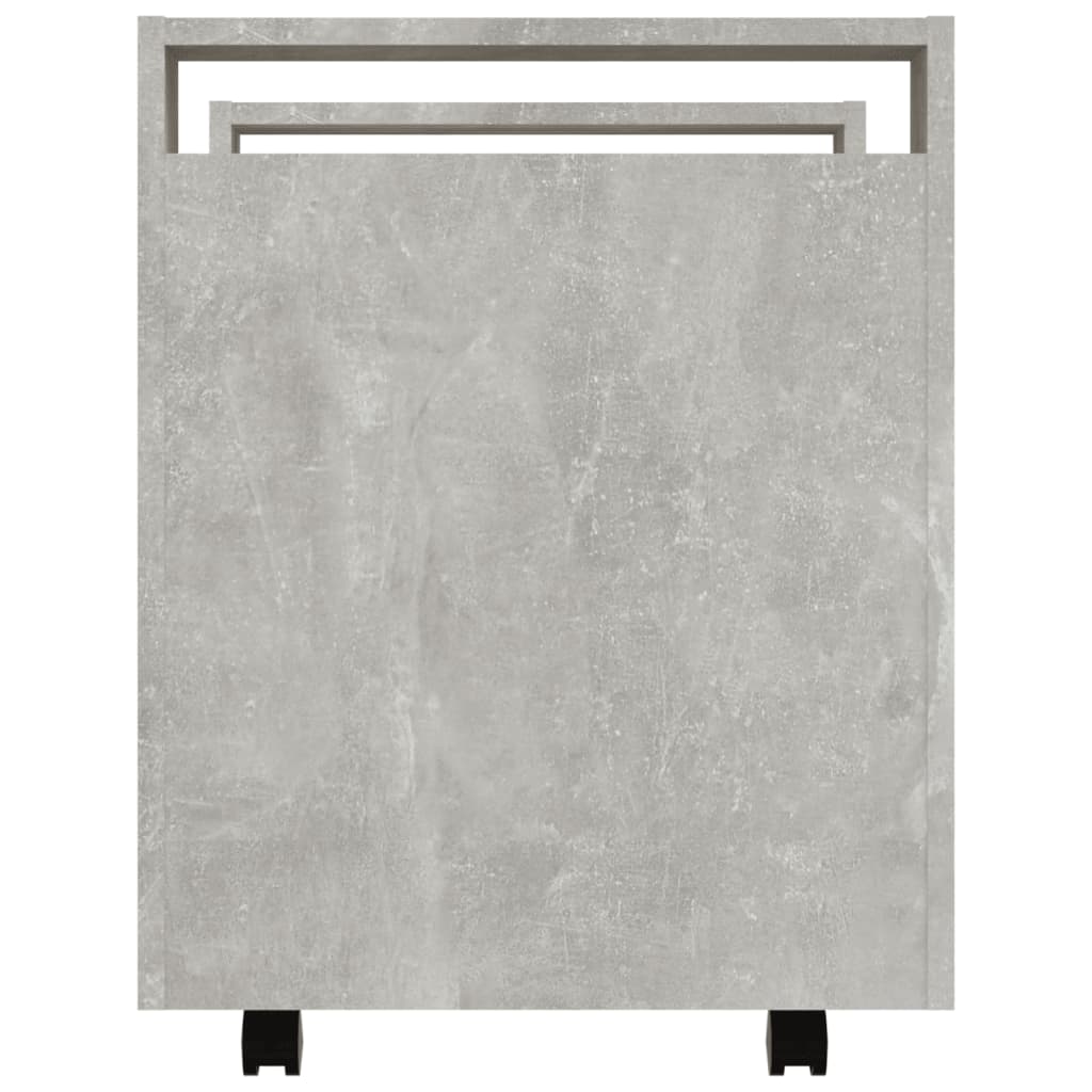 Desk shelf, concrete grey, 60x45x60cm, wood