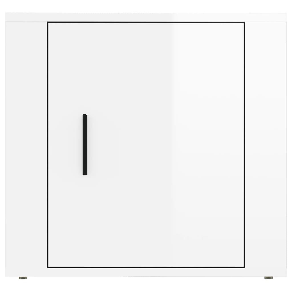 Bedside table, white, 50x39x47cm, glossy