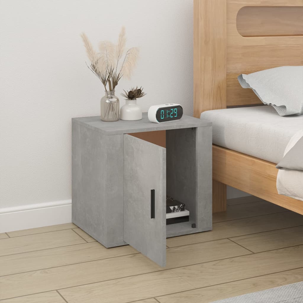 Nightstand, concrete grey, 50x39x47cm