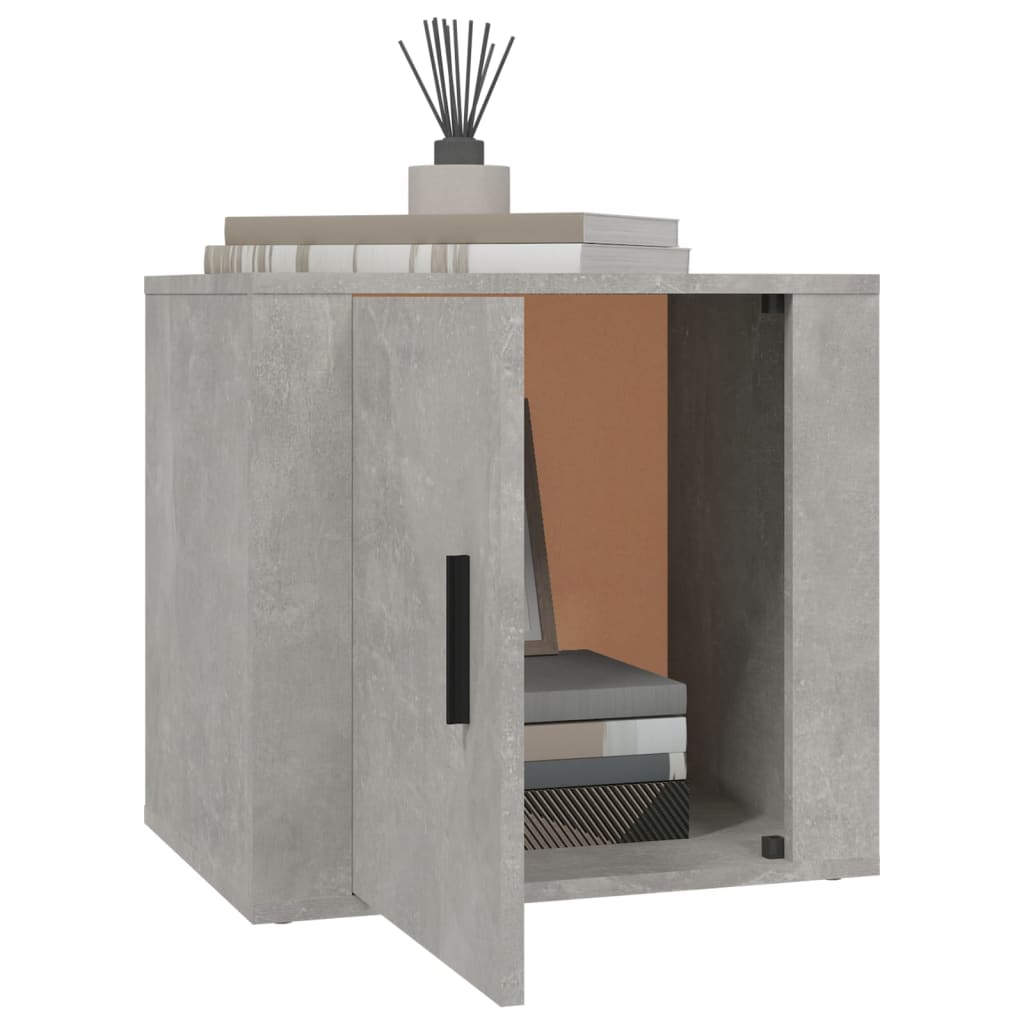 Nightstand, concrete grey, 50x39x47cm