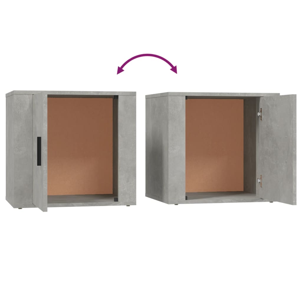 Nightstand, concrete grey, 50x39x47cm