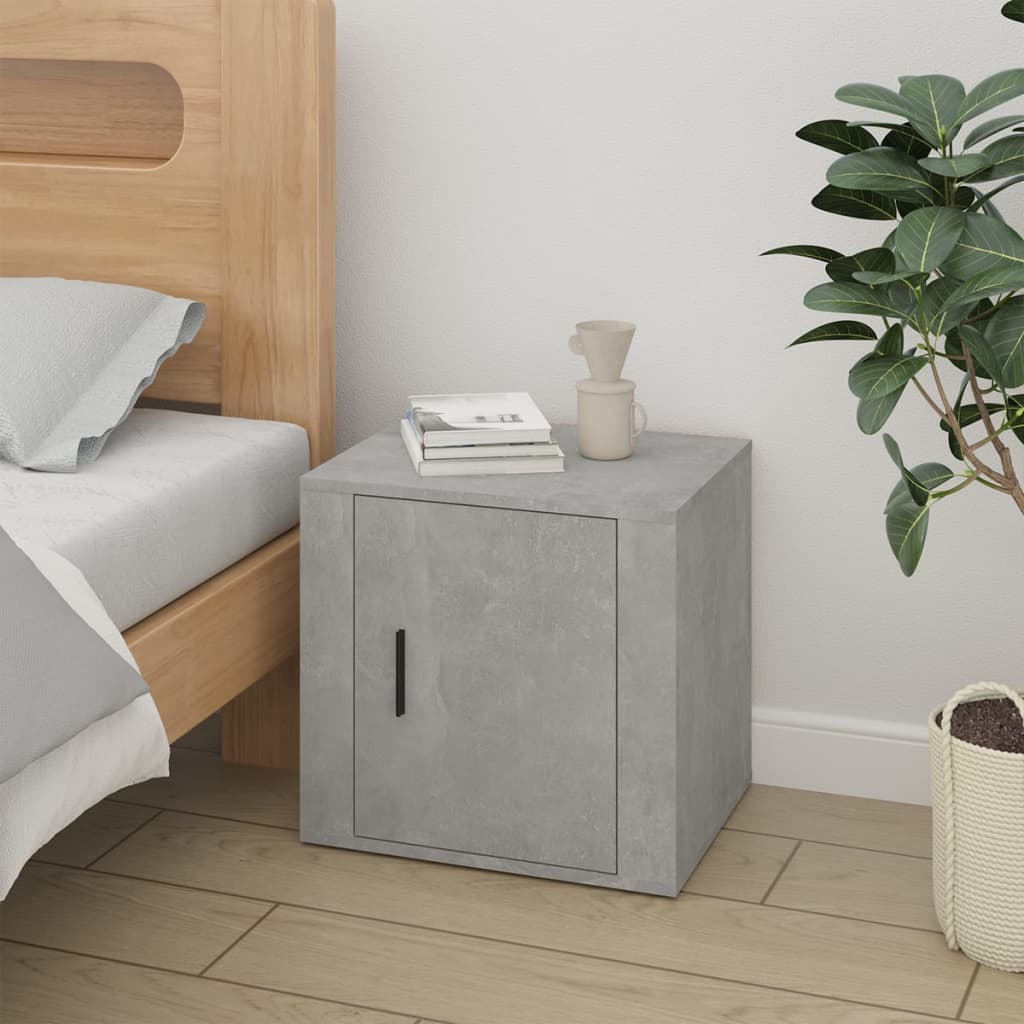 Nightstand, concrete grey, 50x39x47cm