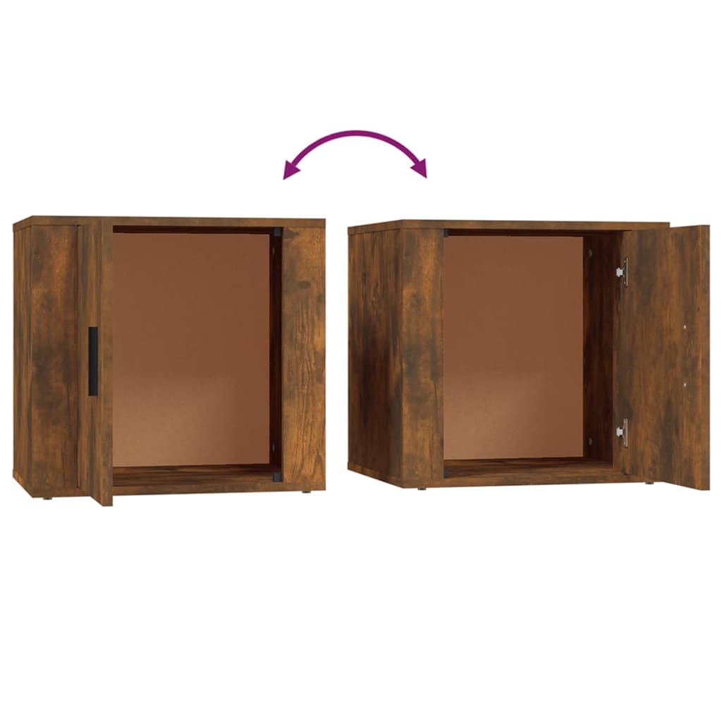 Nightstands, 2 pcs., smoked oak color, 50x39x47cm
