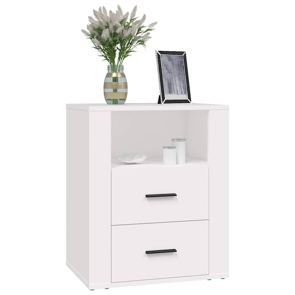 Nightstand, white, 50x36x60cm, engineered wood