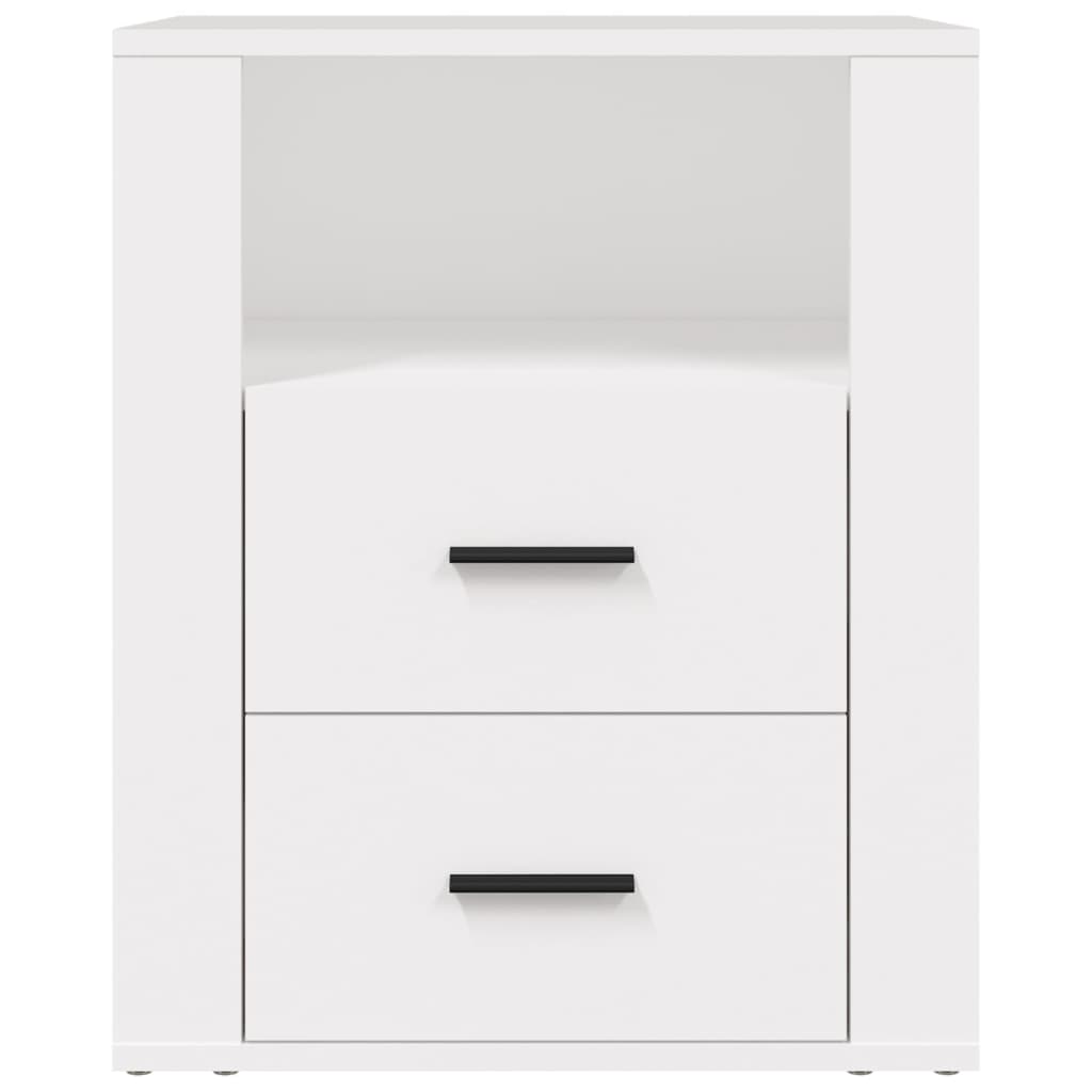 Nightstand, white, 50x36x60cm, engineered wood