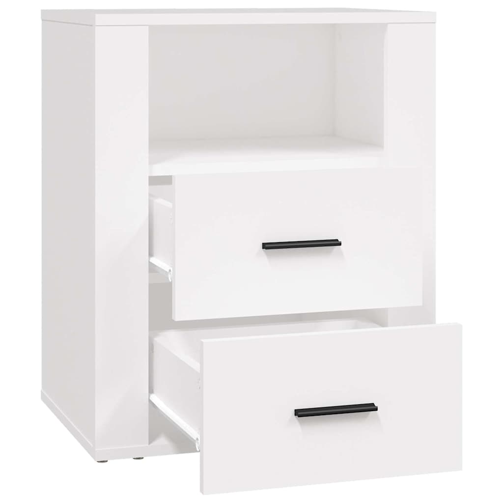 Nightstand, white, 50x36x60cm, engineered wood