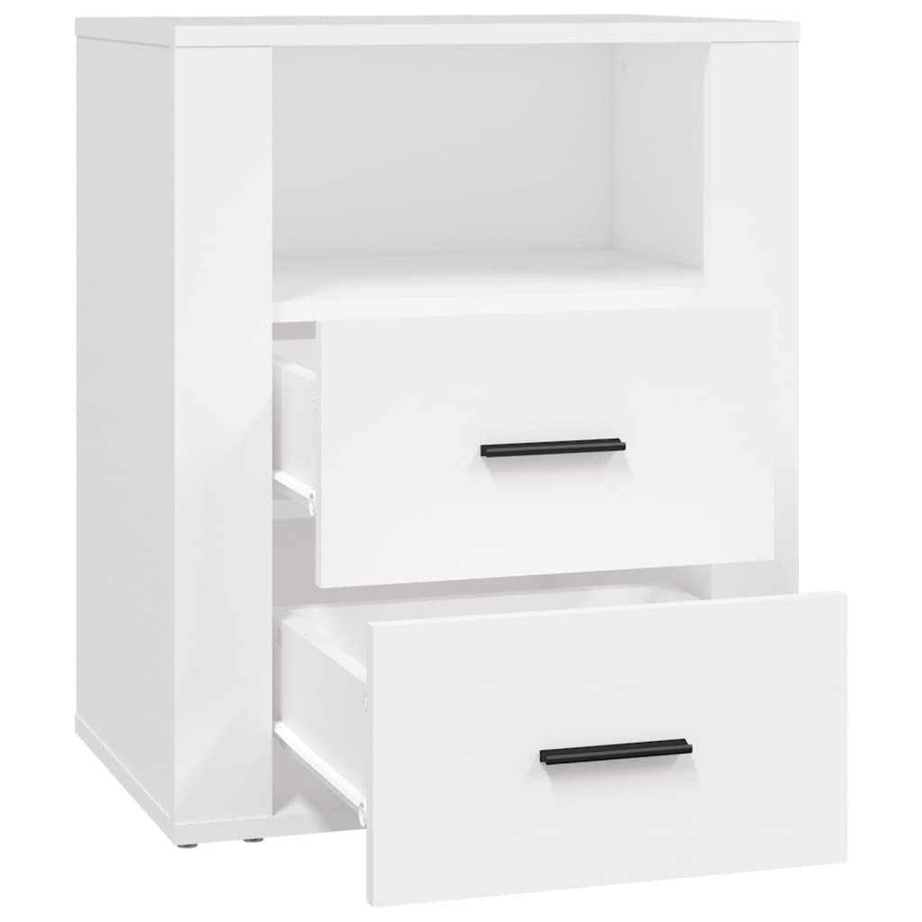 Nightstand, white, 50x36x60cm, engineered wood