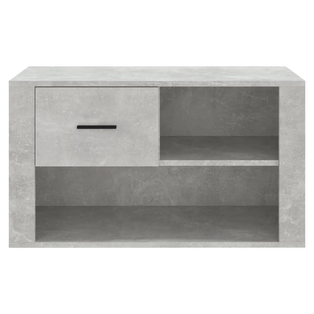 Shoe cabinet, concrete gray, 80x35x45cm, engineered wood