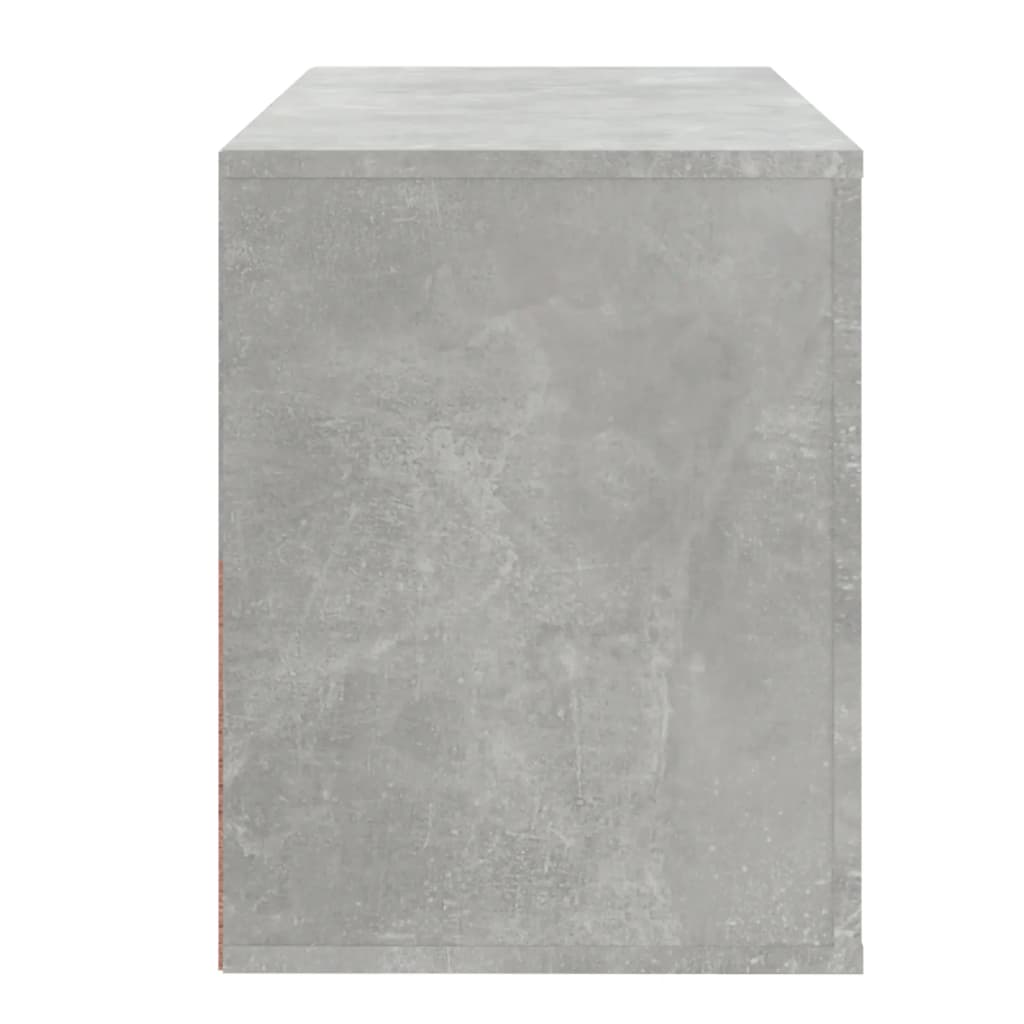 Shoe cabinet, concrete gray, 80x35x45cm, engineered wood