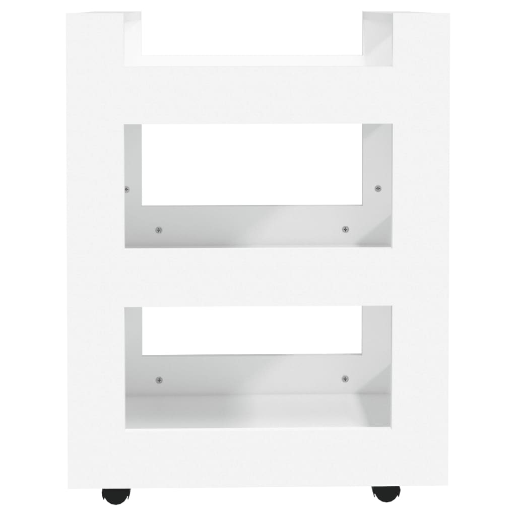 Kitchen trolley, white, 60x45x80cm, engineered wood