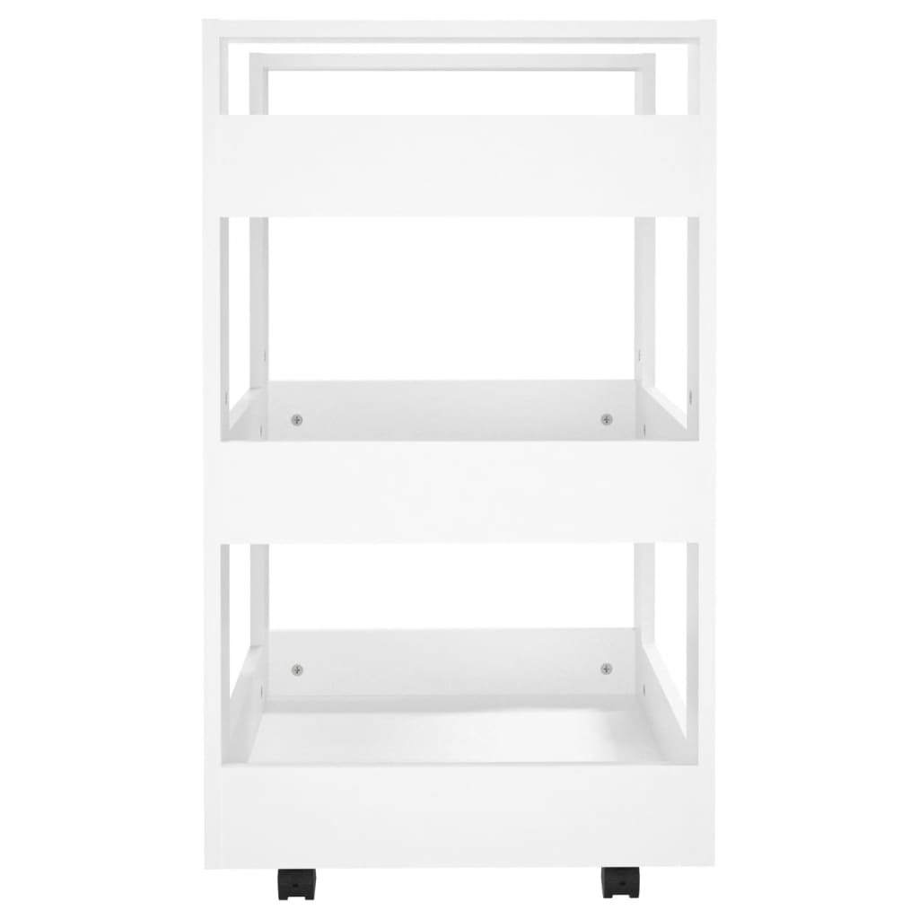 Kitchen trolley, white, 60x45x80cm, engineered wood