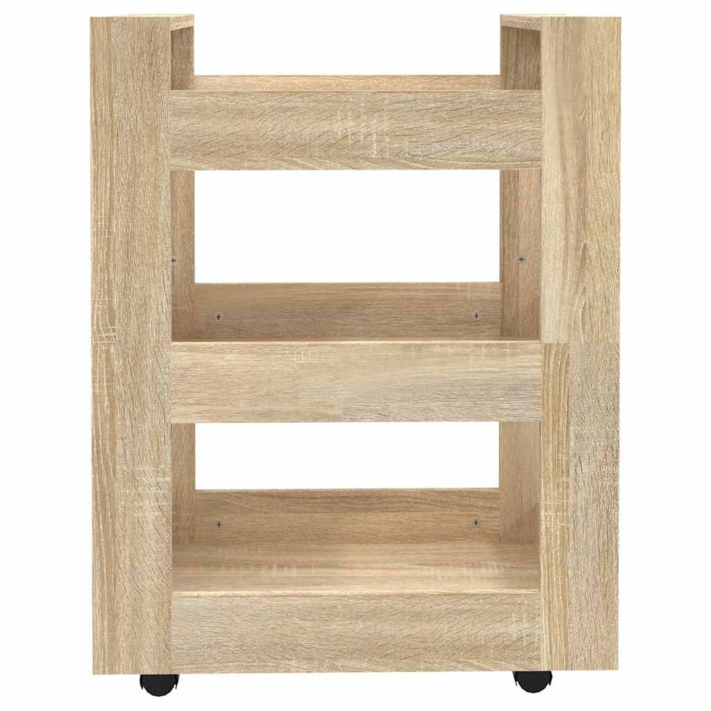 Kitchen trolley, oak, 60x45x80cm, treated wood
