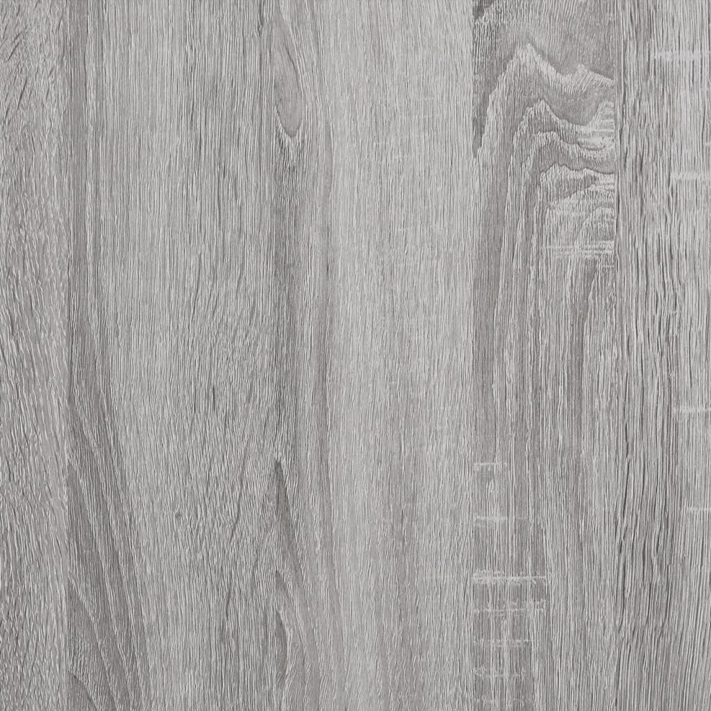 Kitchen trolley, grey oak, 60x45x80cm, engineered wood