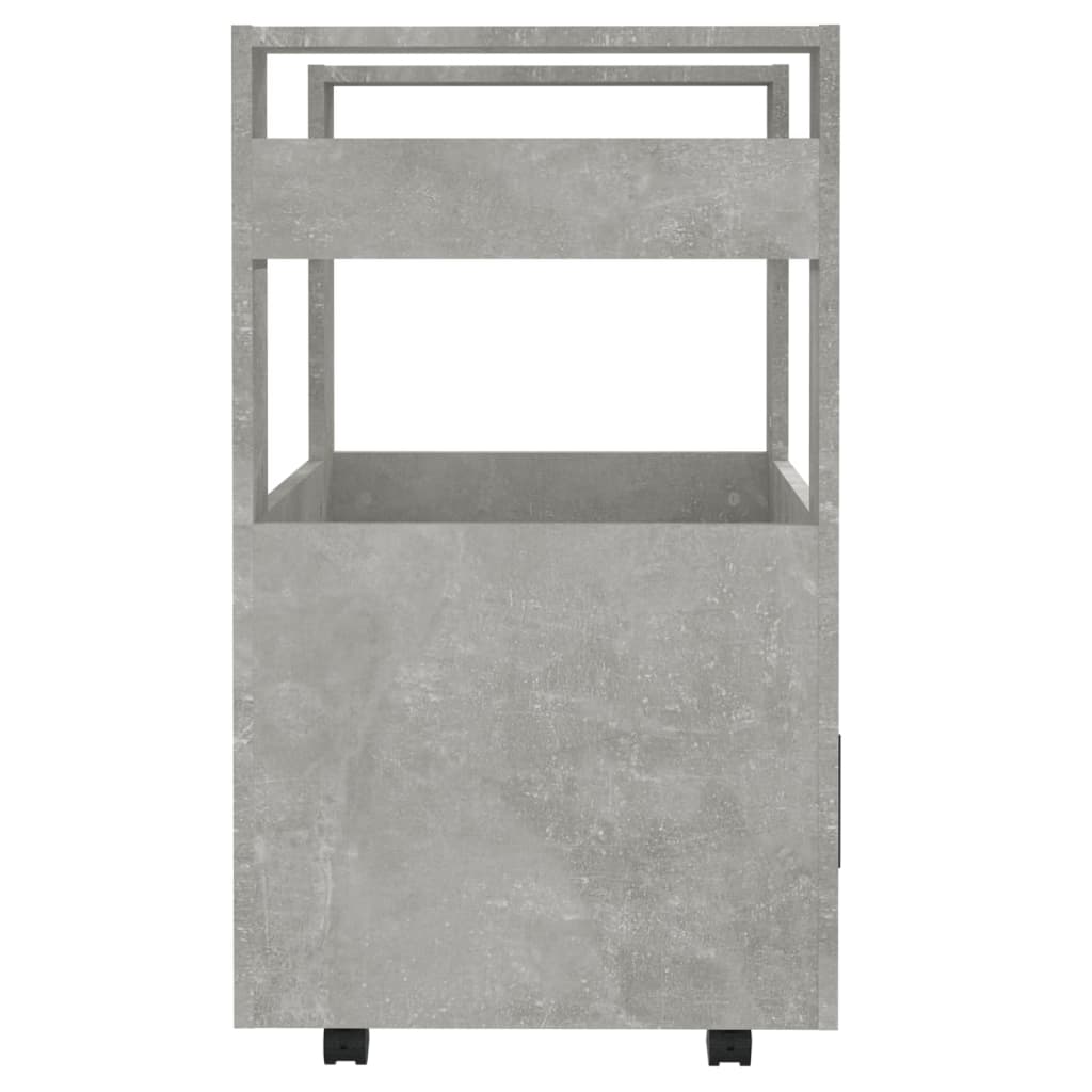 Kitchen trolley, concrete grey, 60x45x80cm, engineered wood