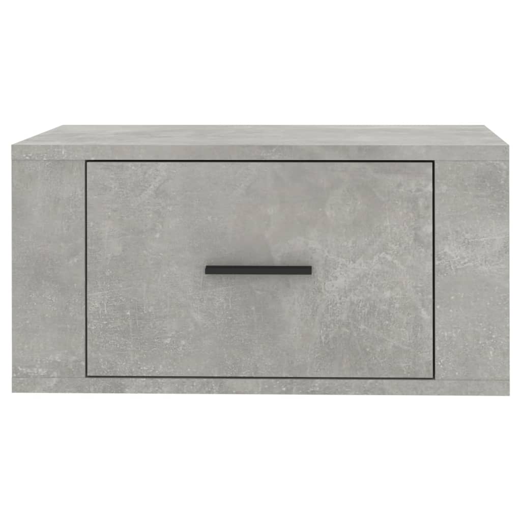Wall-mounted bedside table, concrete grey, 50x36x25cm