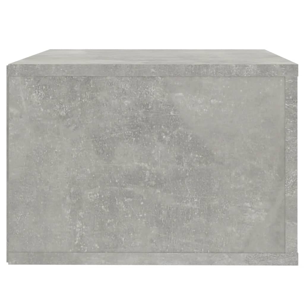 Wall-mounted bedside table, concrete grey, 50x36x25cm