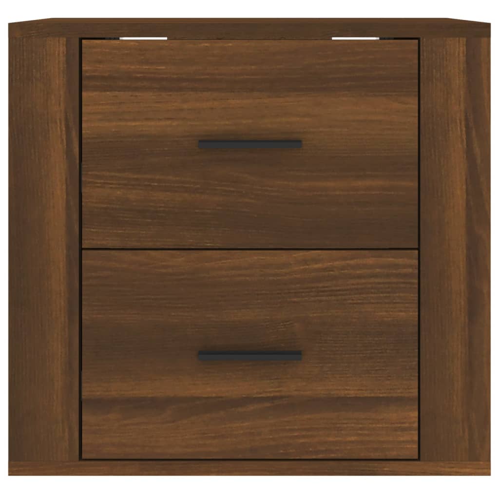 Wall-mounted bedside cabinet, brown oak, 50x36x47cm