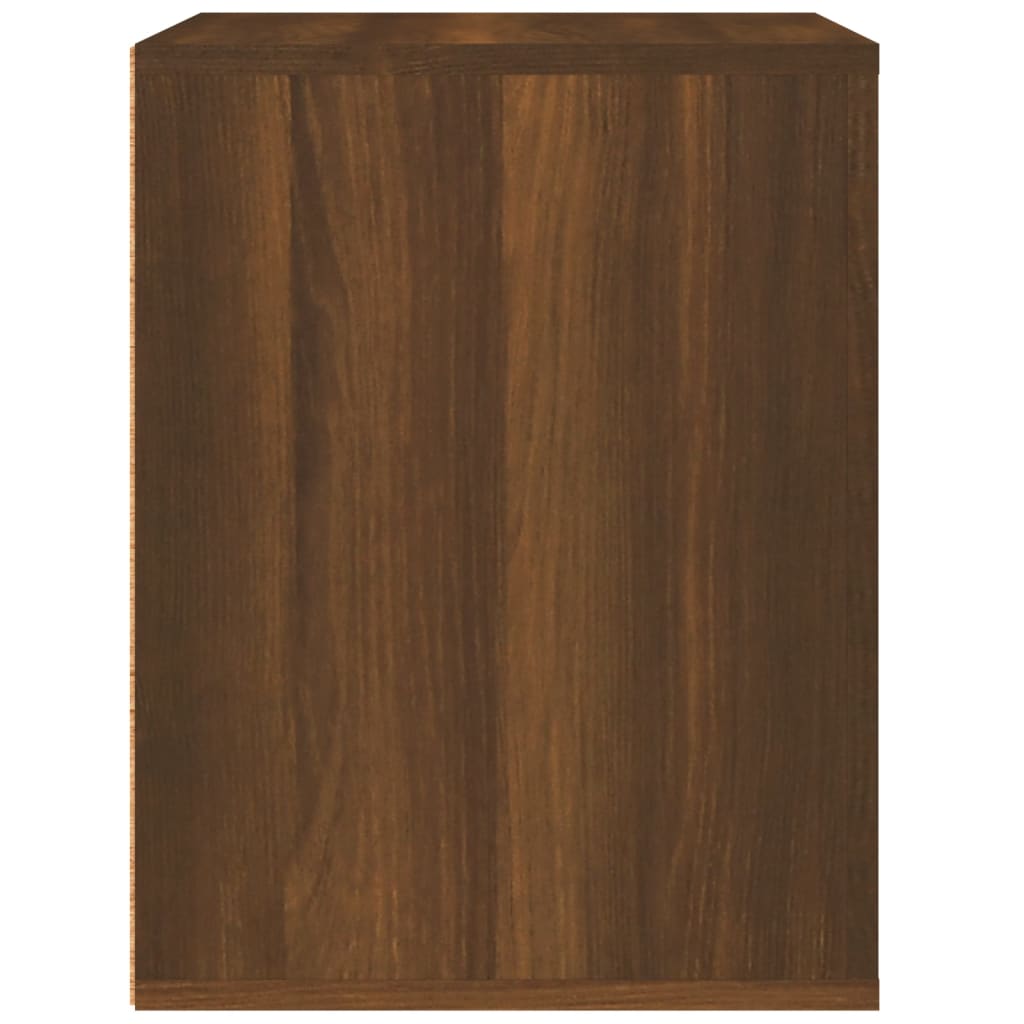 Wall-mounted bedside cabinet, brown oak, 50x36x47cm