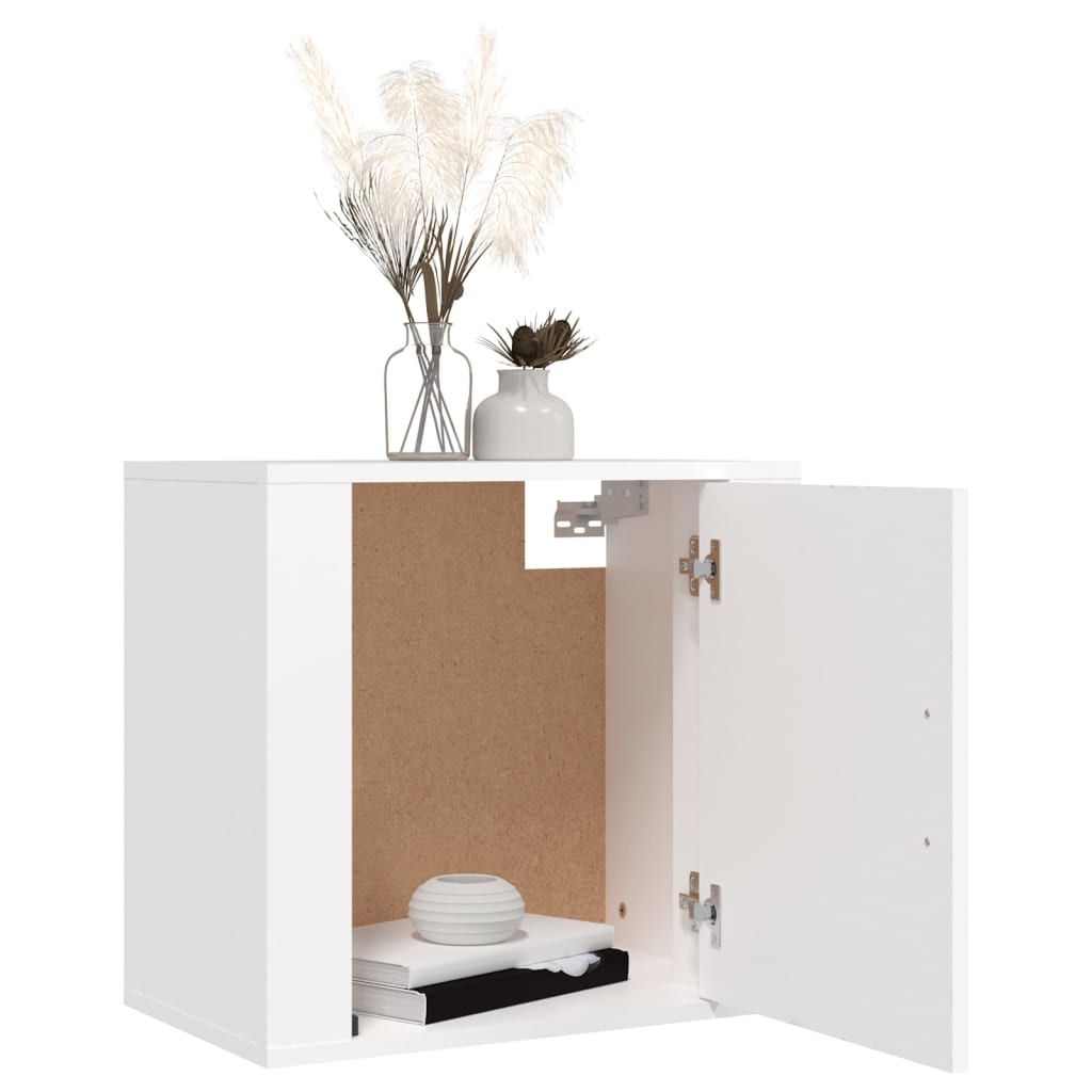 Wall-mounted bedside tables, 2 pcs., white, 50x30x47cm