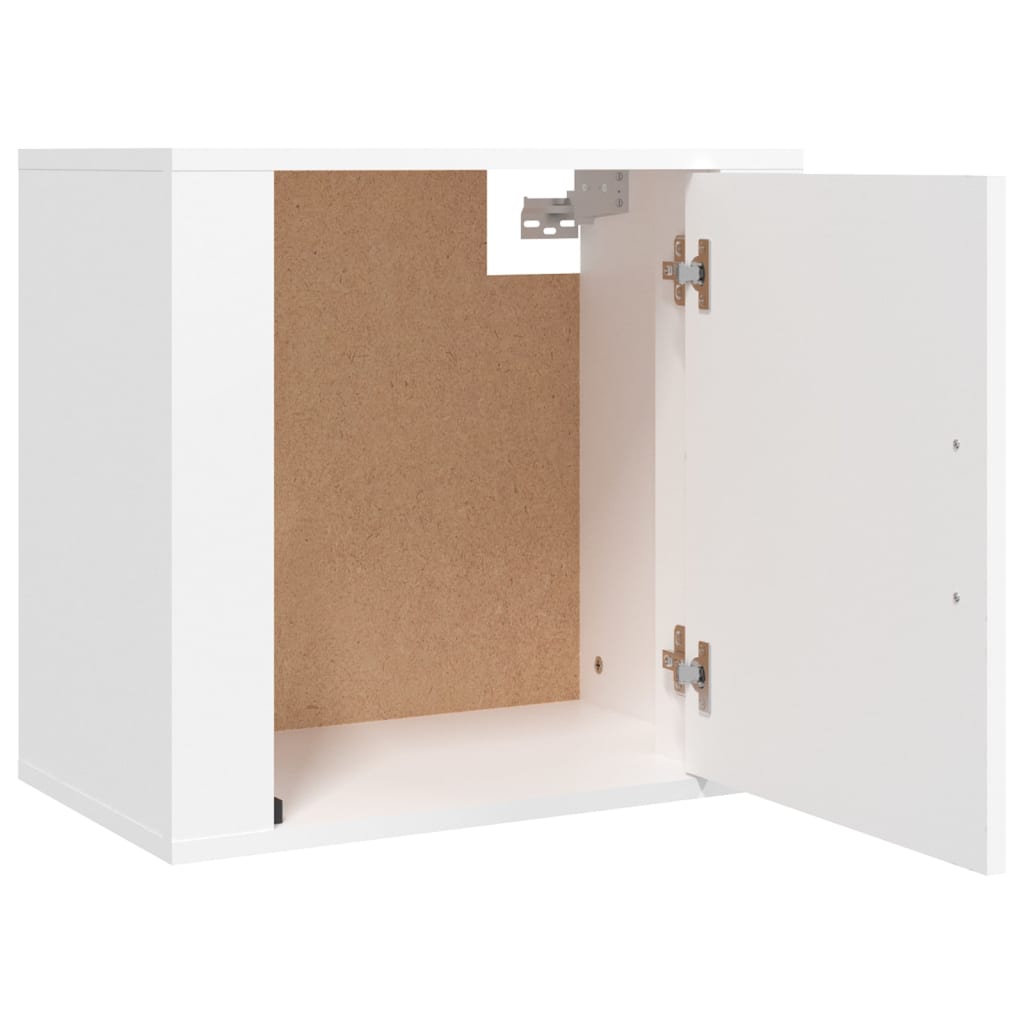 Wall-mounted bedside tables, 2 pcs., white, 50x30x47cm