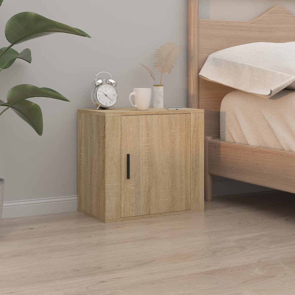 Wall-mounted nightstands, 2 pcs., oak, 50x30x47cm