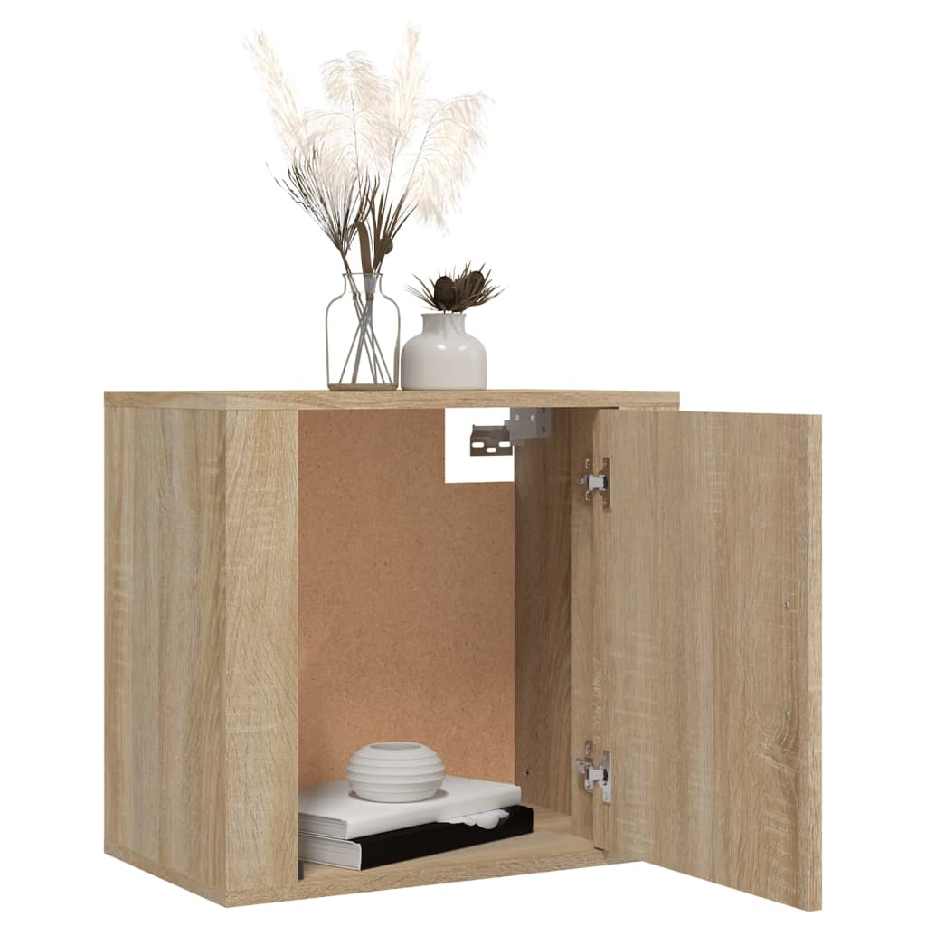 Wall-mounted nightstands, 2 pcs., oak, 50x30x47cm