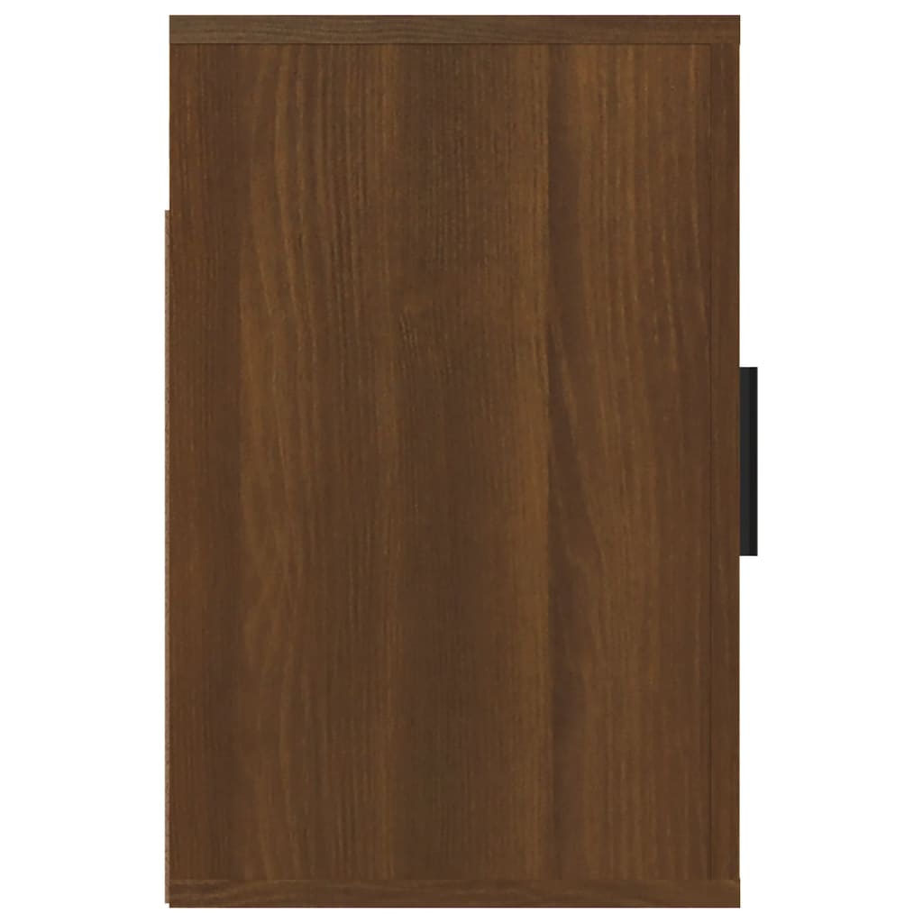 Wall-mounted nightstand, brown oak, 50x30x47cm