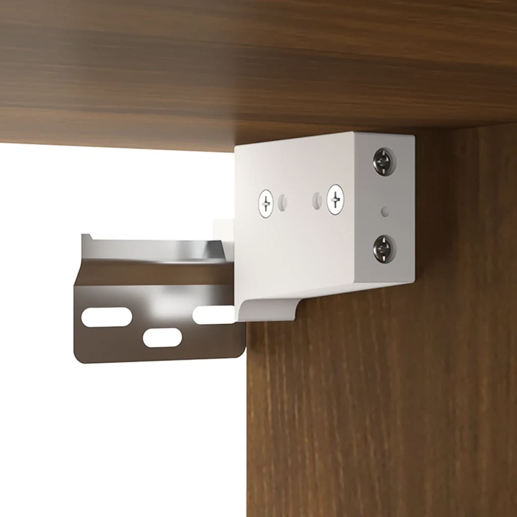 Wall-mounted nightstand, brown oak, 50x30x47cm