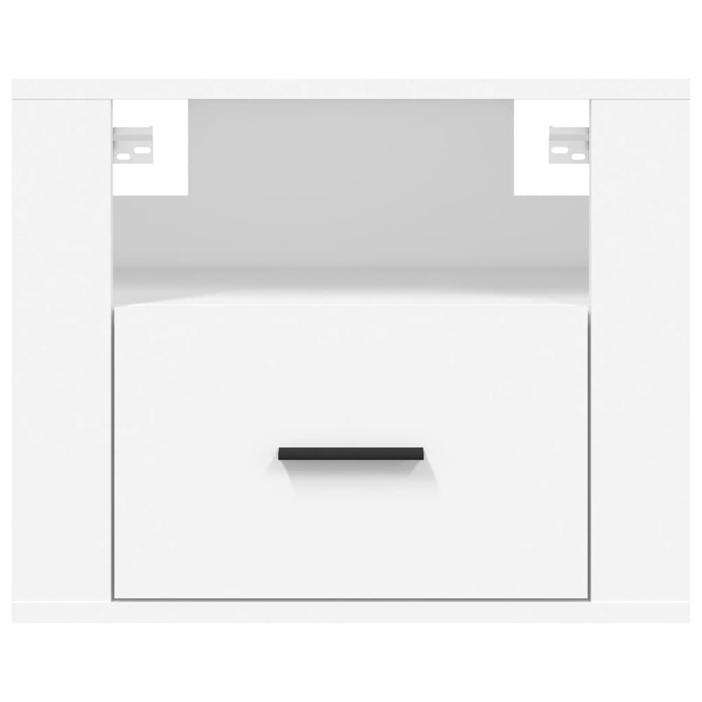 Wall-mounted bedside tables, 2 pcs., white, 50x36x40cm