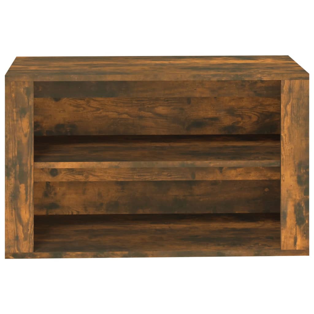 Shoe rack, smoky oak, 75x35x45cm, wood