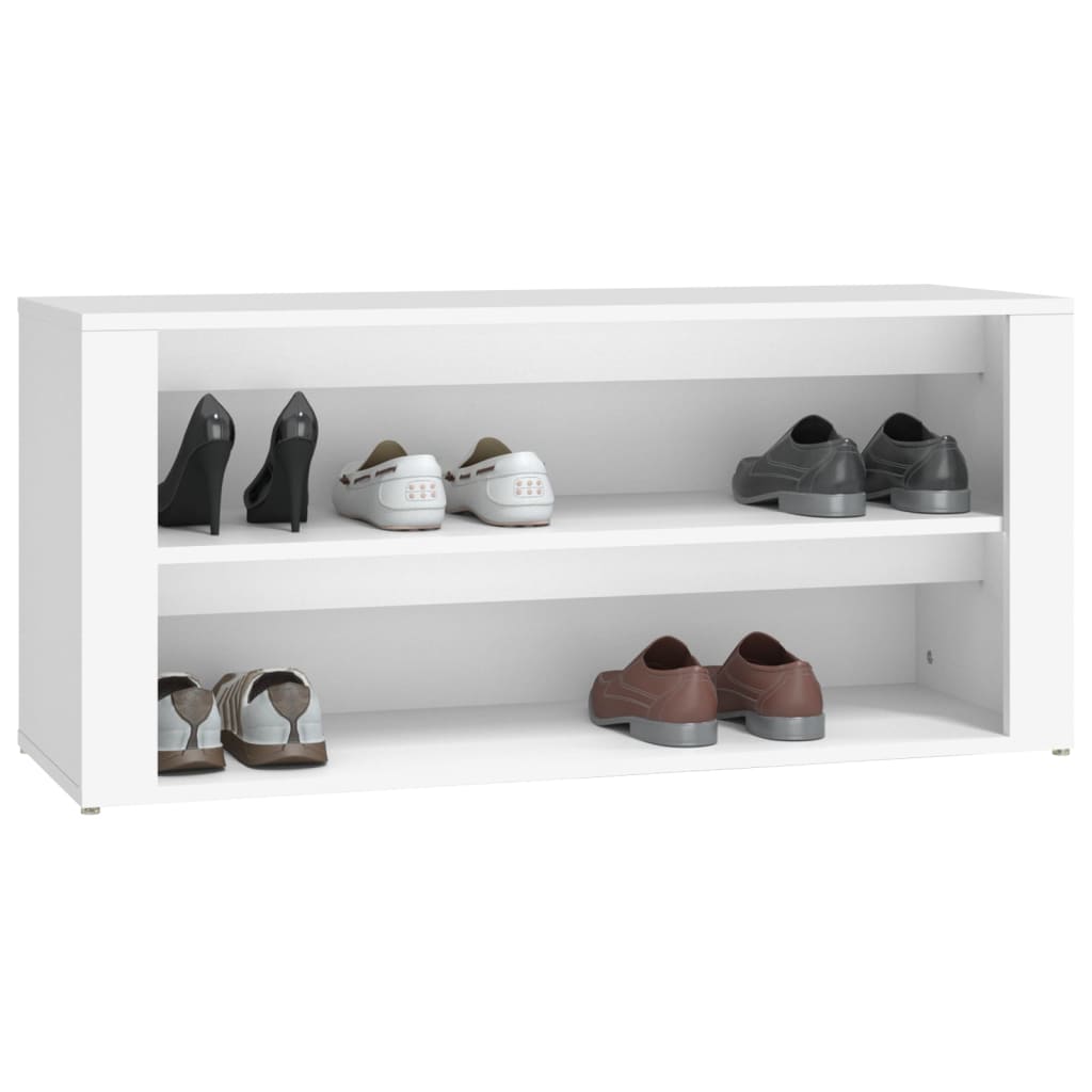 Apavu plaukts, balts, 100x35x45cm, apstrādāts koks