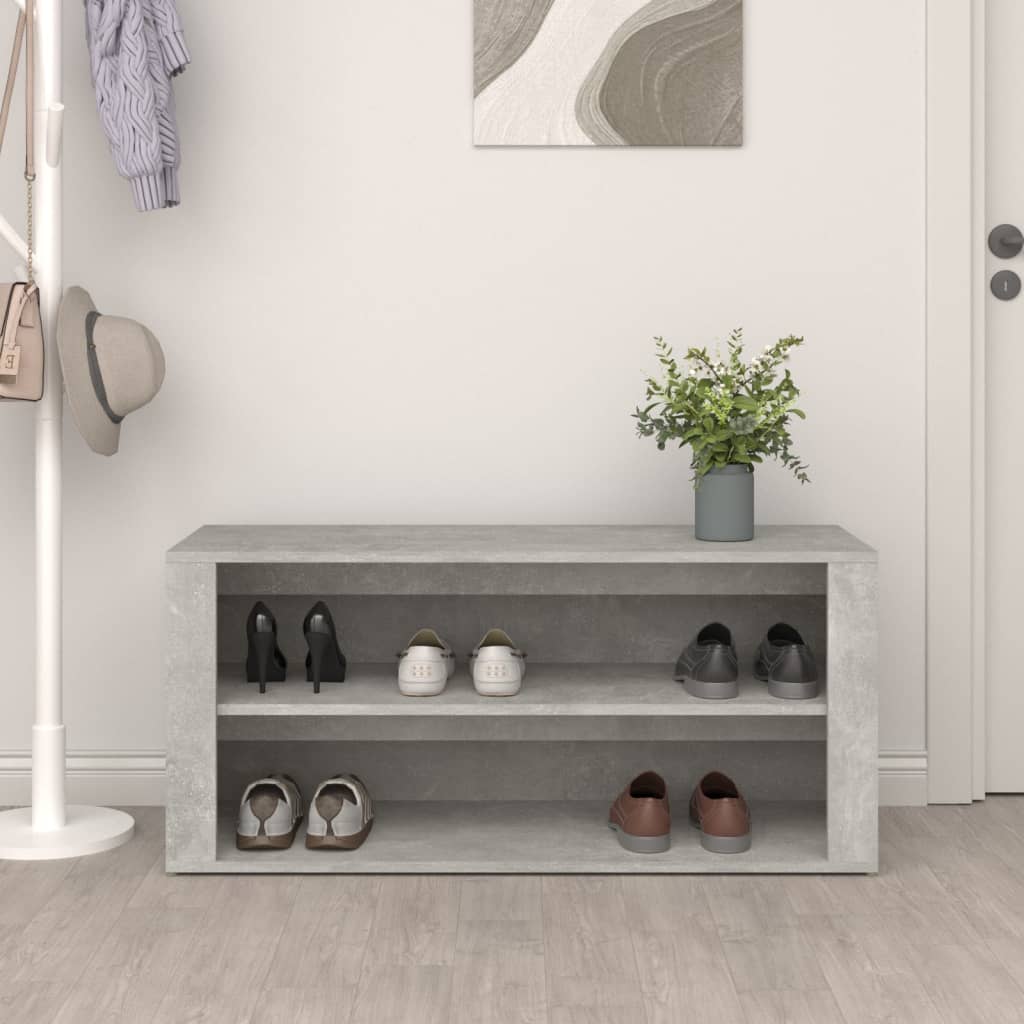 Lentyna batams, betono pilka, 100x35x45cm, apdirbta mediena