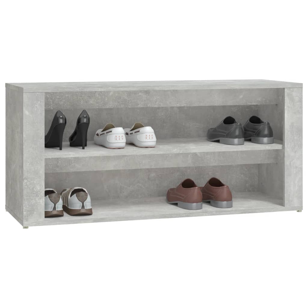 Lentyna batams, betono pilka, 100x35x45cm, apdirbta mediena