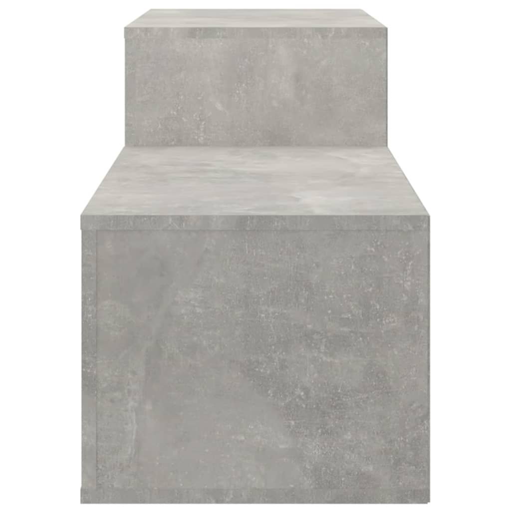 Spintelė batams, betono pilka, 150x35x45cm, apdirbta mediena