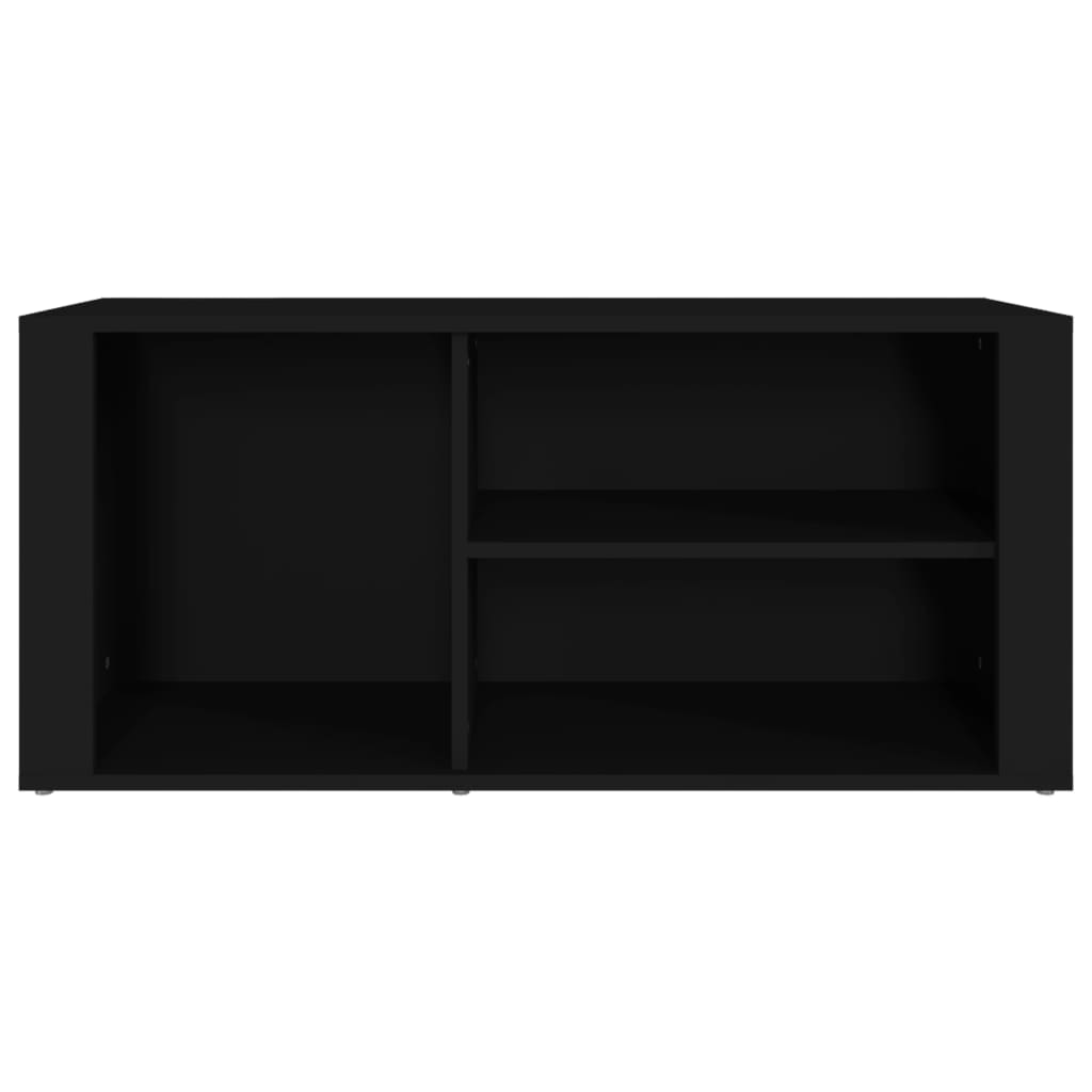 Shoe cabinet, black, 100x35x45cm, engineered wood
