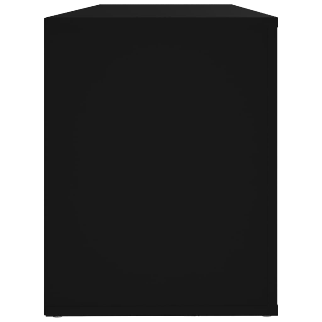 Shoe cabinet, black, 100x35x45cm, engineered wood
