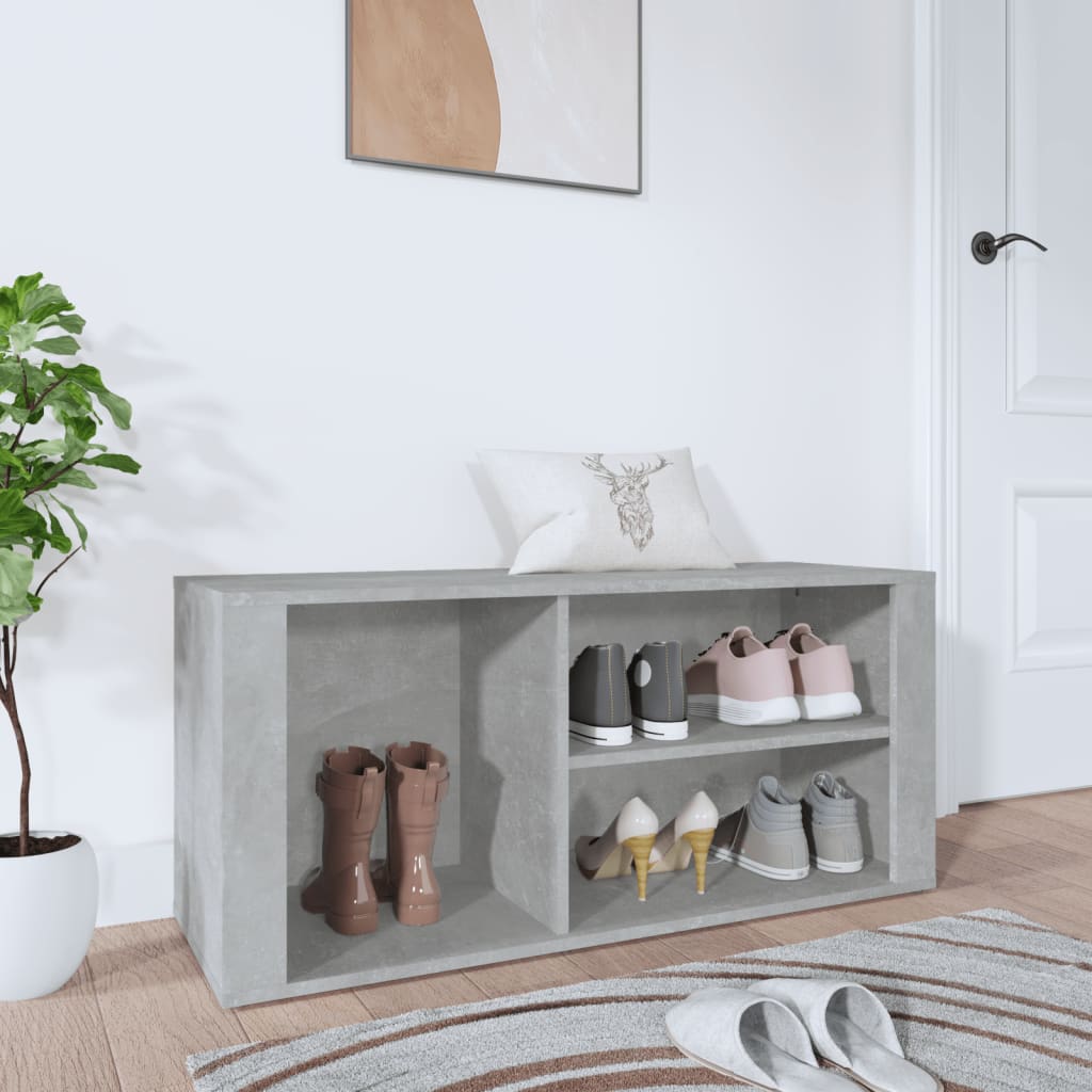 Apavu skapis, betona pelēks, 100x35x45cm, apstrādāta koksne
