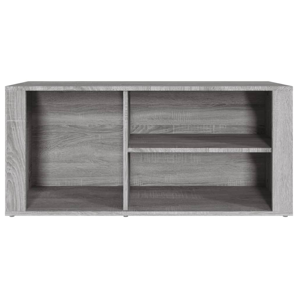 Shoe cabinet, grey oak, 100x35x45cm, engineered wood