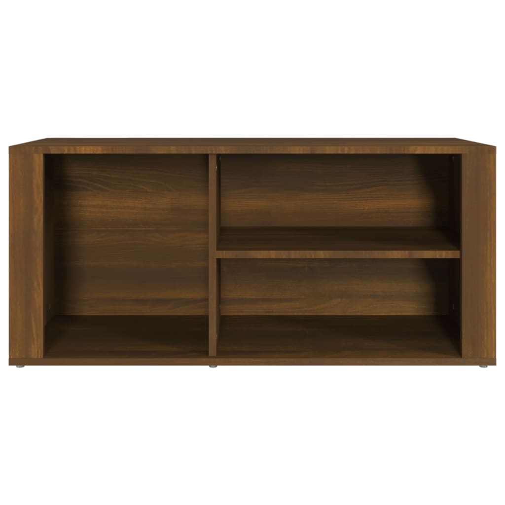 Shoe cabinet, brown oak, 100x35x45cm, engineered wood