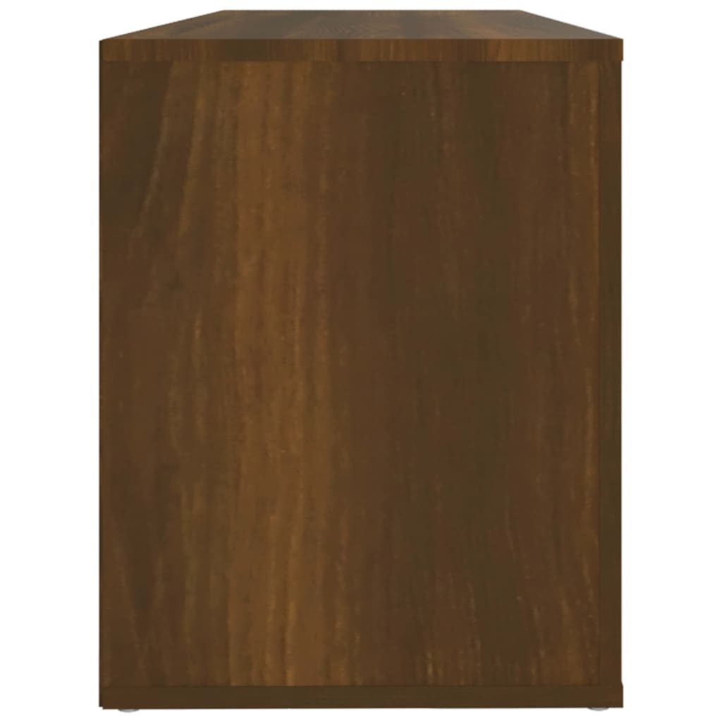 Shoe cabinet, brown oak, 100x35x45cm, engineered wood