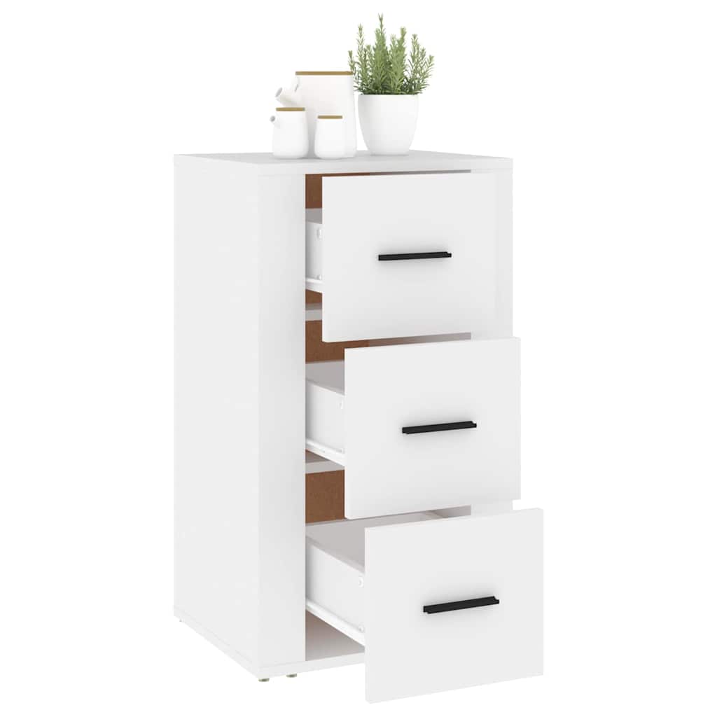 Side cabinet, white, 40x33x70cm, engineered wood