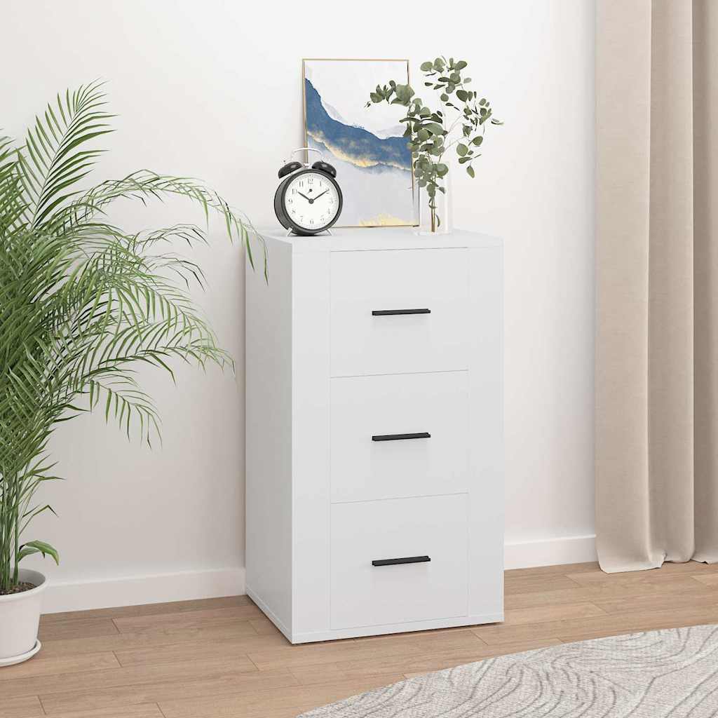 Side cabinet, white, 40x33x70cm, engineered wood
