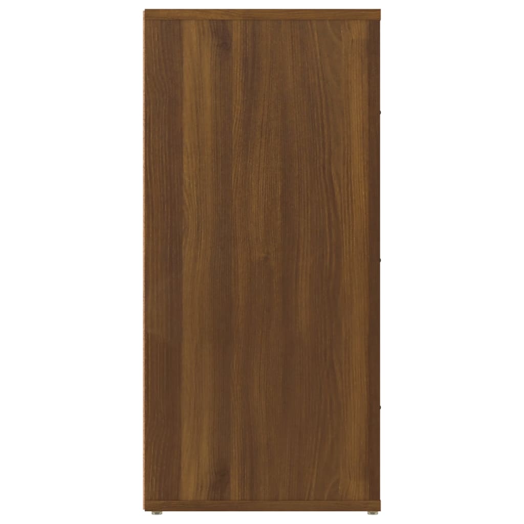 Sideboard, brown oak, 40x33x70cm, engineered wood