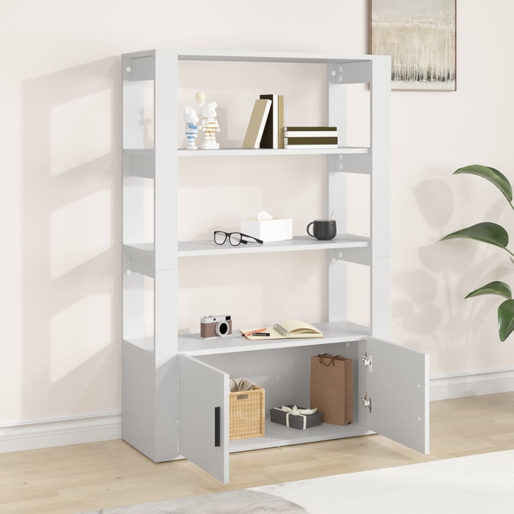 Sideboard, white, 80x30x119.5cm, engineered wood