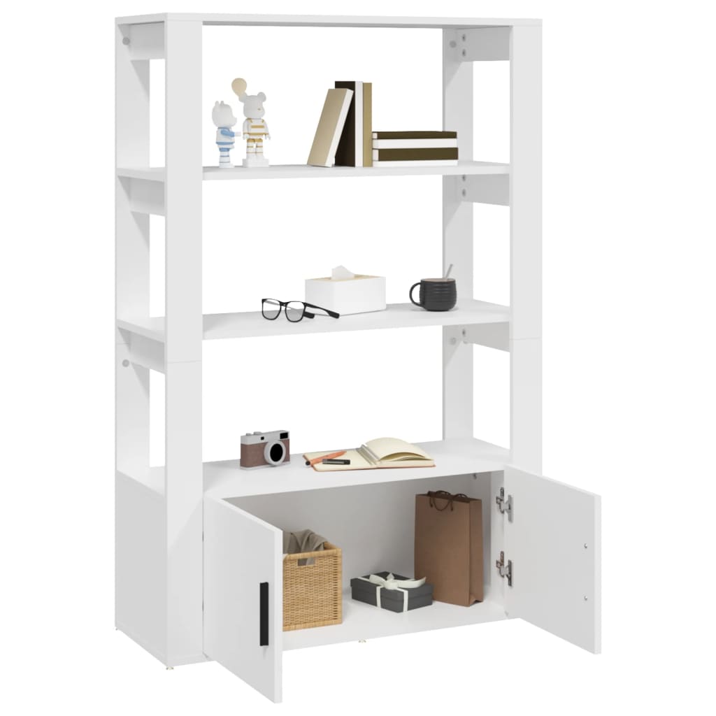 Sideboard, white, 80x30x119.5cm, engineered wood